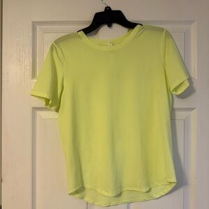 lululemon athletica Neon Yellow Short Sleeve Tee